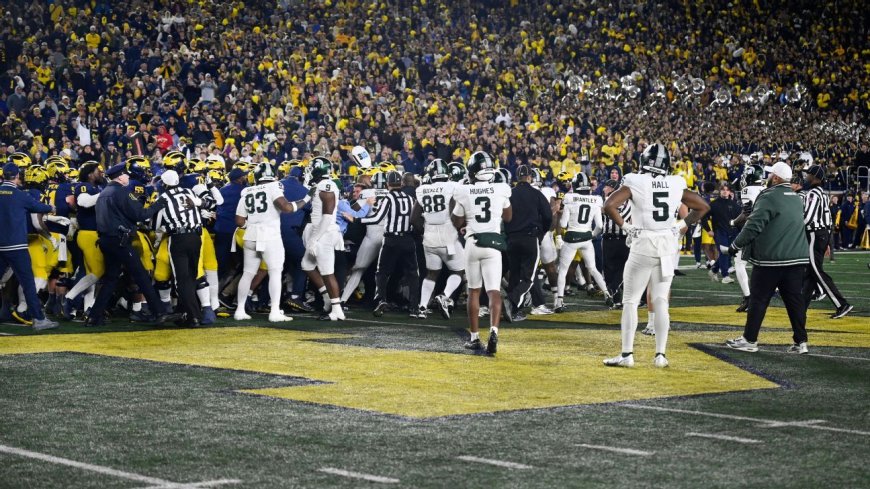 Punches thrown as Michigan beats Michigan St.