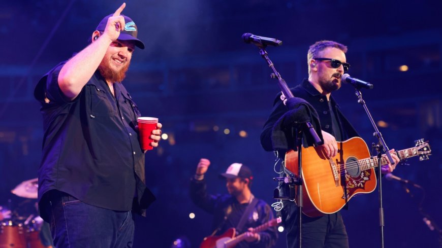 Eric Church and Luke Combs Sing ‘Carolina’ Together for First Time at Massive Benefit Concert