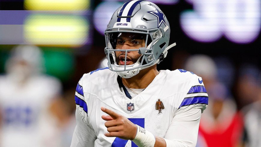 Cowboys' Dak Prescott exits with hamstring injury late vs. Falcons, ruled out for rest of game