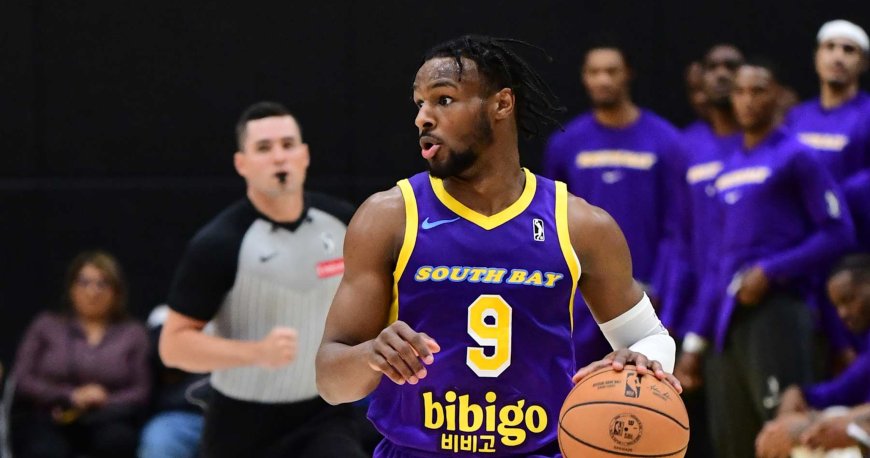 Bronny James Scores 6 Points in NBA G League Debut With South Bay Lakers