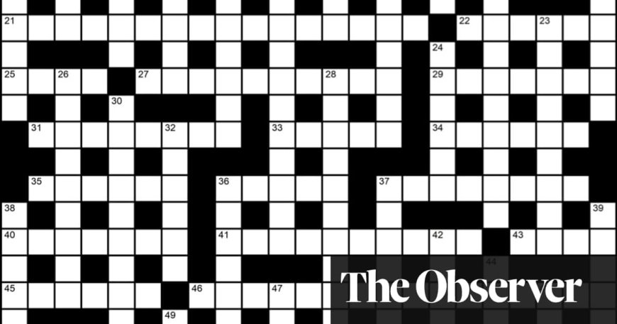 Print out and complete: the Observer giant Christmas crossword 2024