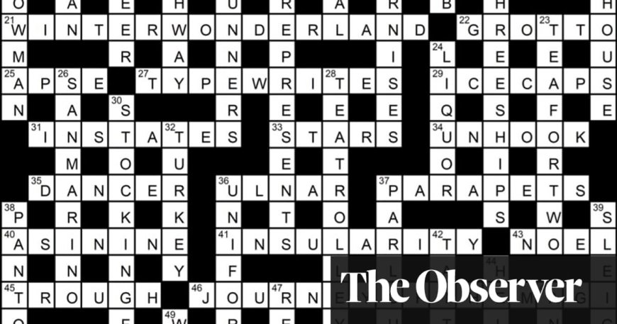 Observer New Review giant crossword 2024 – solutions