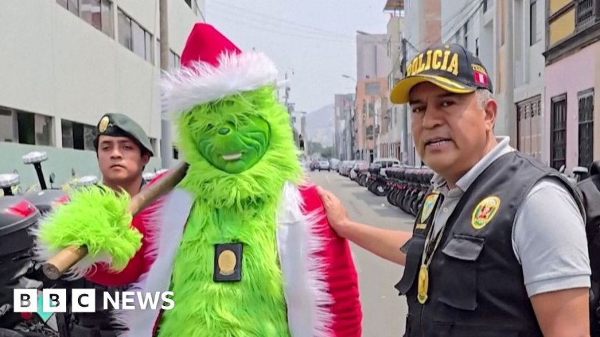 Watch: Police officer dressed as the Grinch leads drug raid